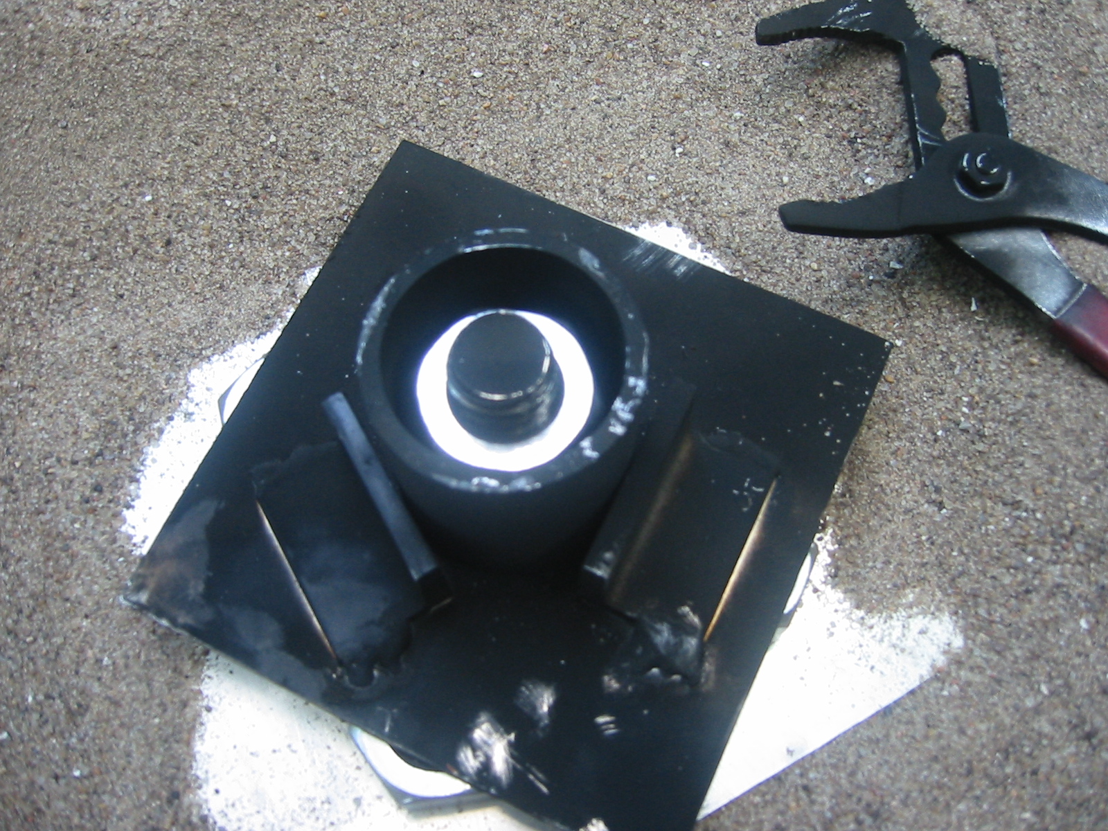 Aluminum covered with soot