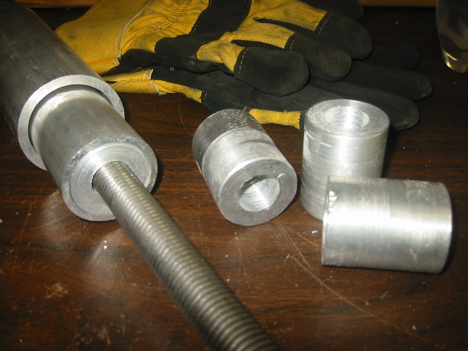 Completed lead screw nut housings.