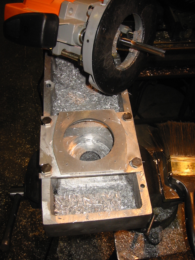 Using a jig to cutting recesses for the bearings,