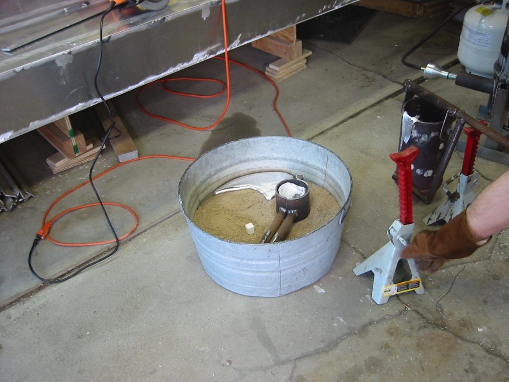 Aluminum vented through only one of the vents.
