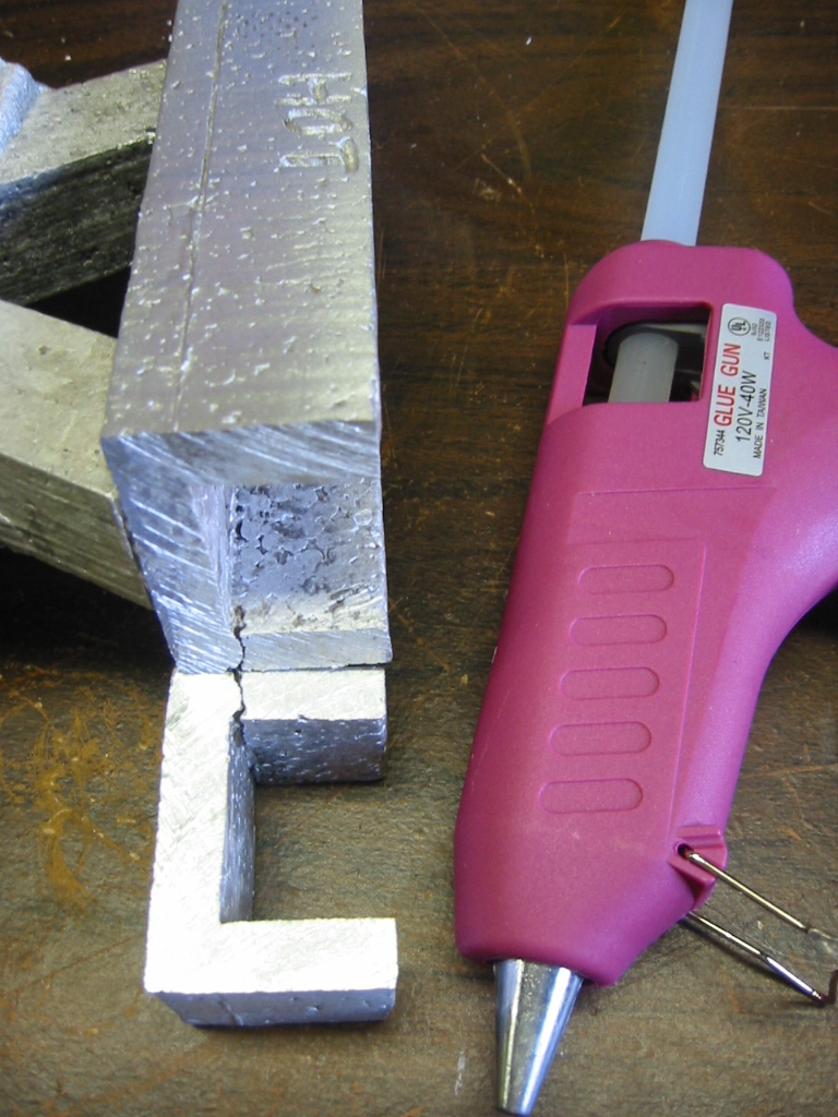 U-Channel made by gluing slabs of foam together with Hot Glue.