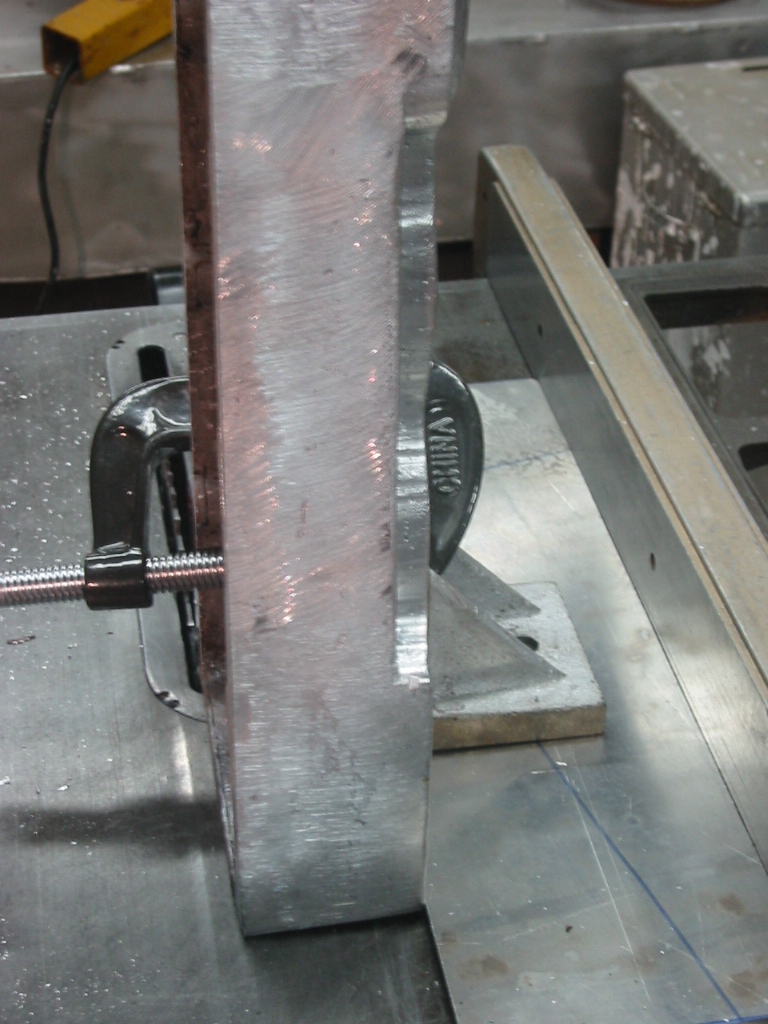 Trimming the mating surfaces on the tablesaw.