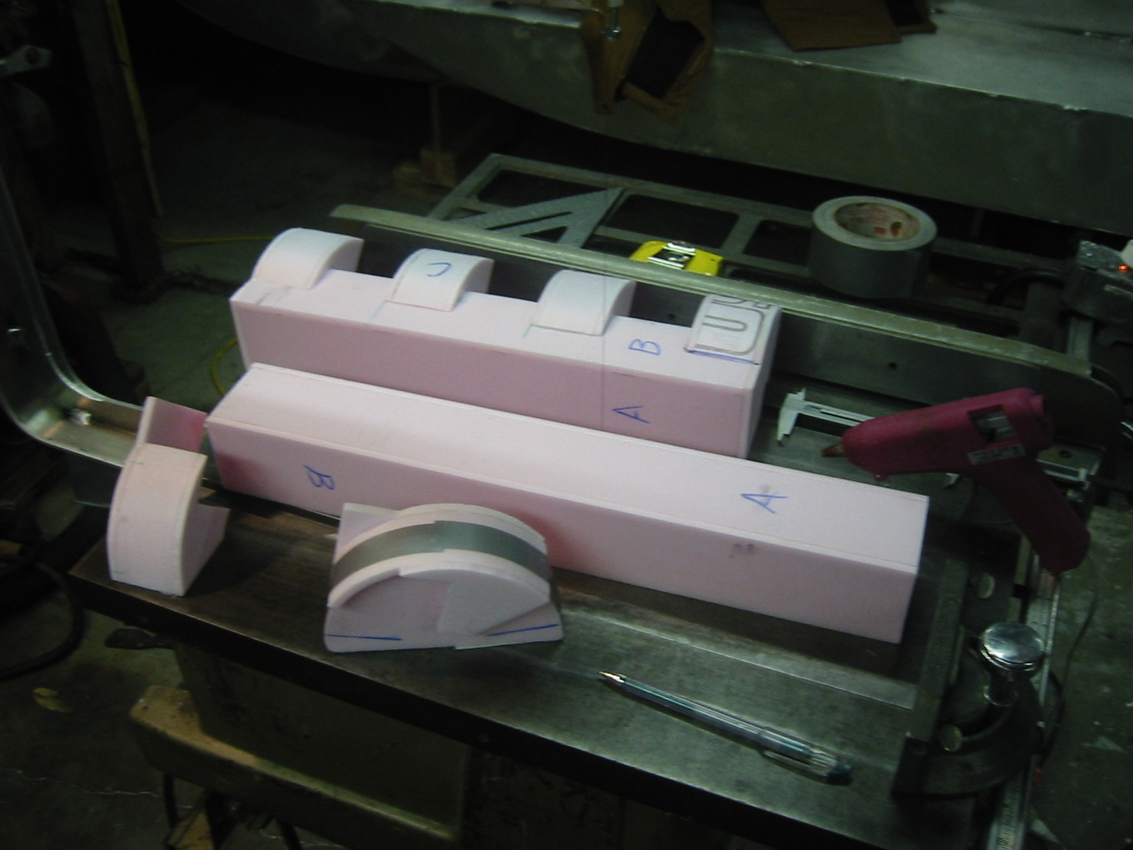 Gluing up the inner box.
