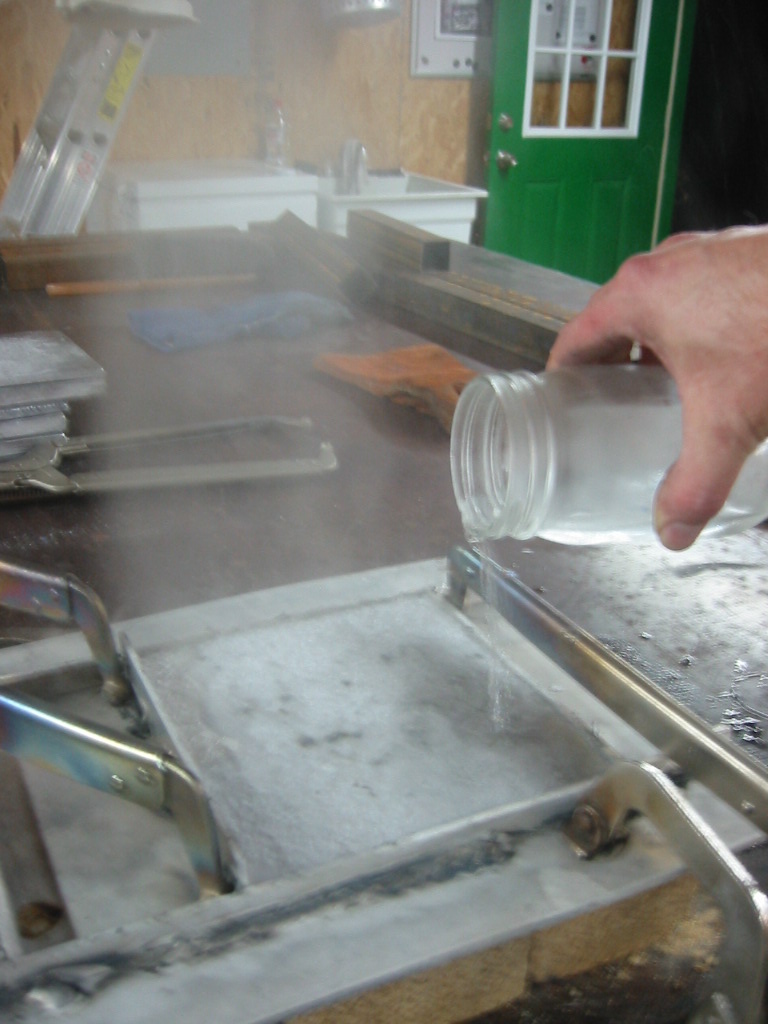 Cooling is down once the lead is again solid.