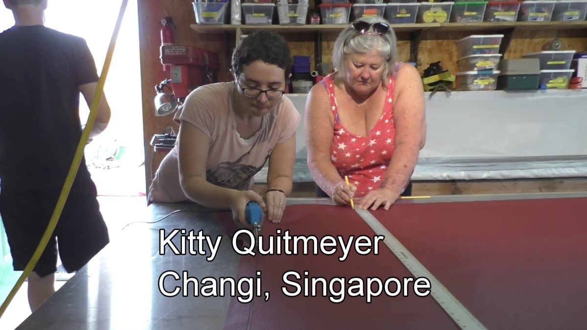 People of Seeker — 170613 Junk Rig Sailmaking - the Mizzen Sail