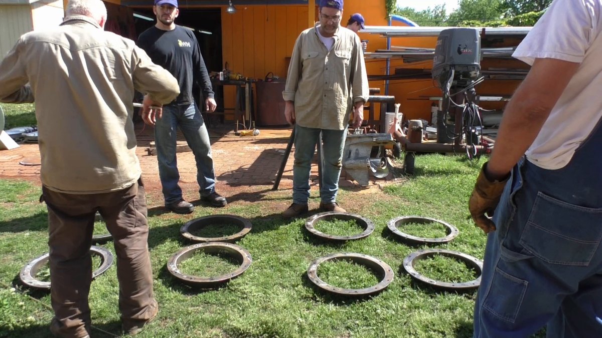 People of Seeker — 160427 Cuting Portholes and a Match Plate