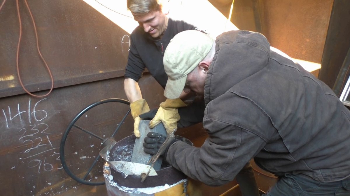 People of Seeker — 160209 Steel Sailboat Building