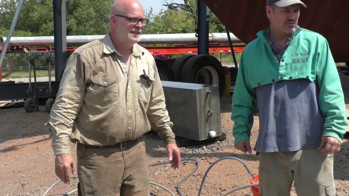 People of Seeker — 170913 Dewalt Pressure Washer Sandblasting the Day Tank