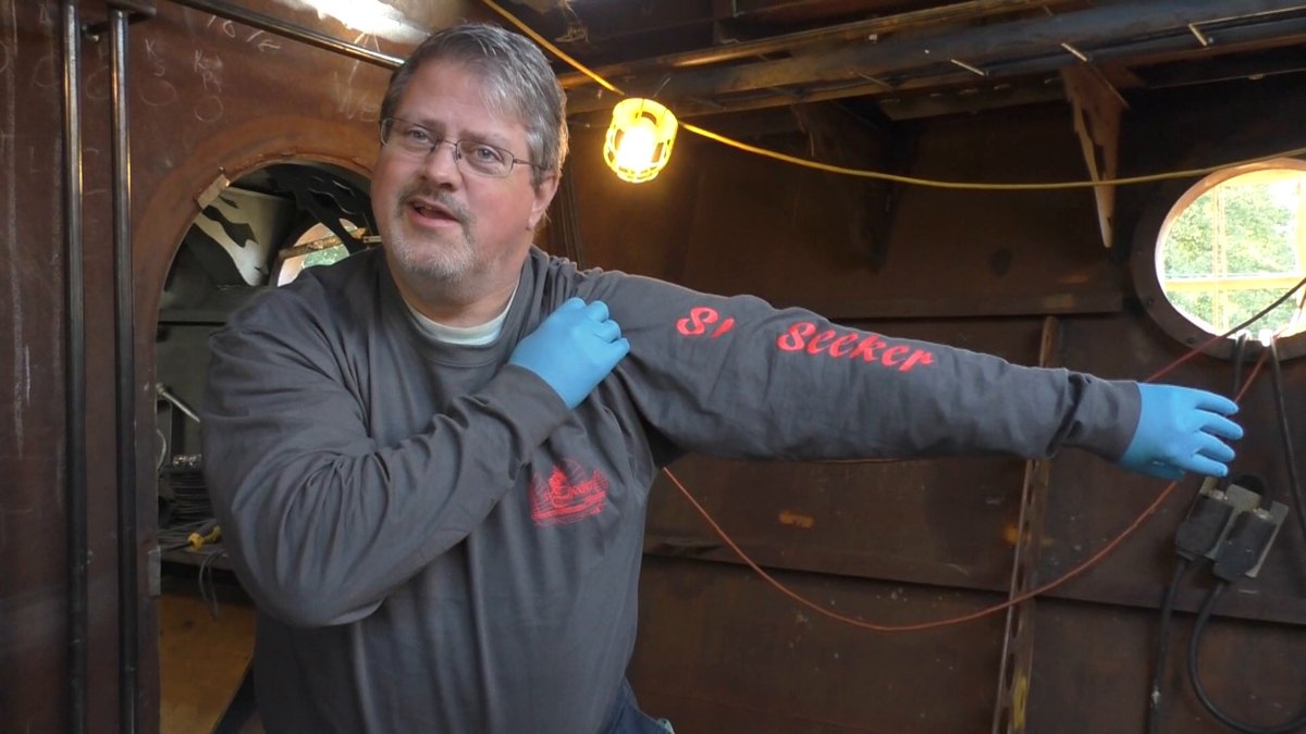 People of Seeker — 171031 Building a Steel Sailboat- Battery & Water Tanks, Furring Strips and more