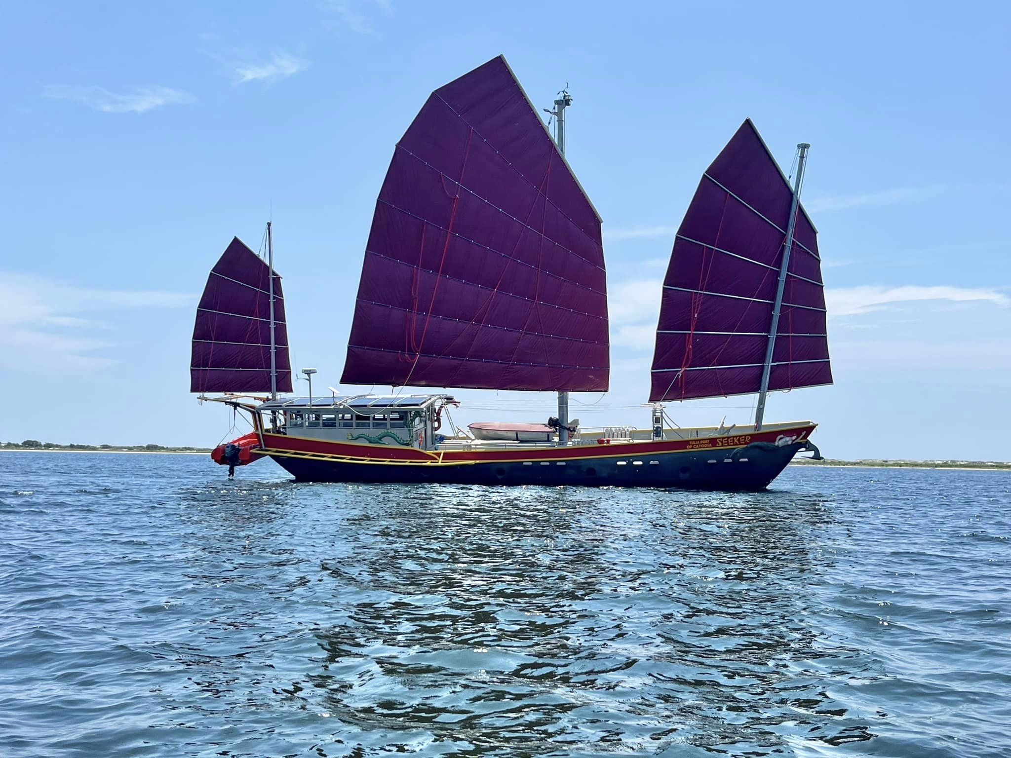 Sailing Vessel Seeker underway under sail